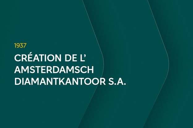 1937: Création d’une filiale pour le secteur du diamant par Amsterdamsche Bank