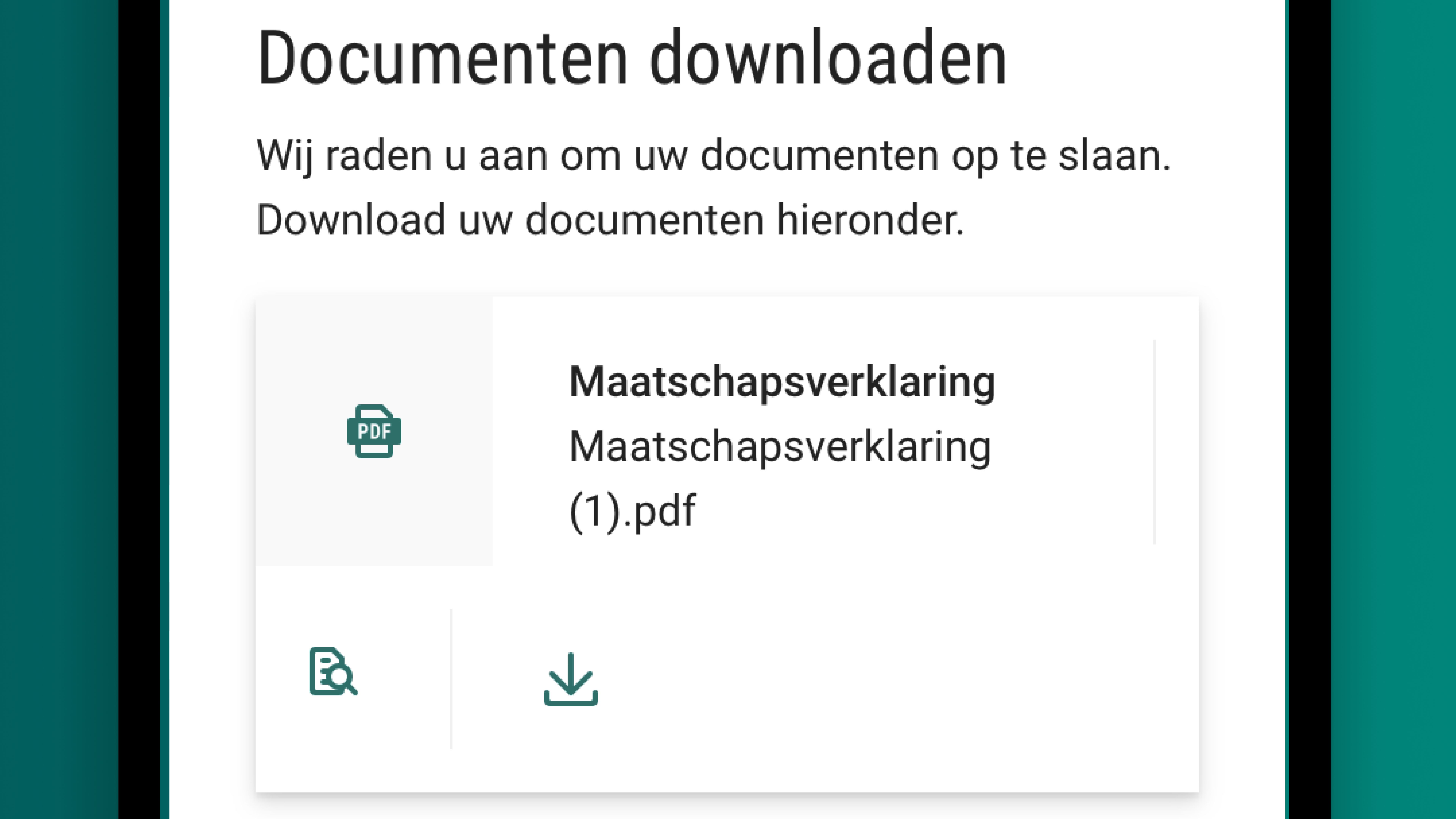 Documenten downloaden in de app